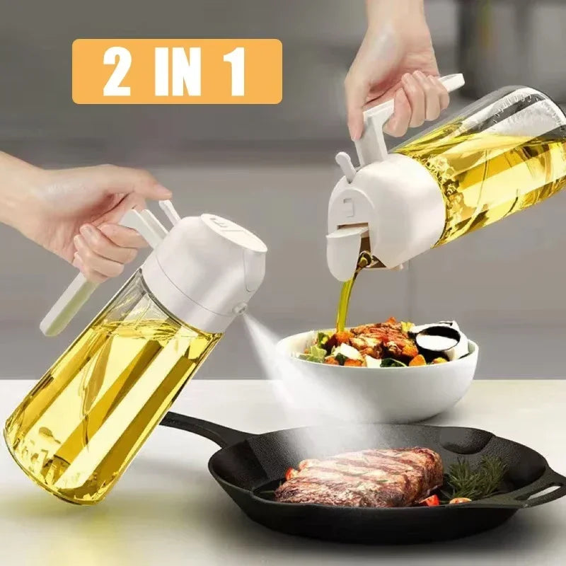 "Electrochic™ 2In1 Olive Oil Dispenser – 500Ml Spray Bottle For Cooking & BBQ In Pakistan."