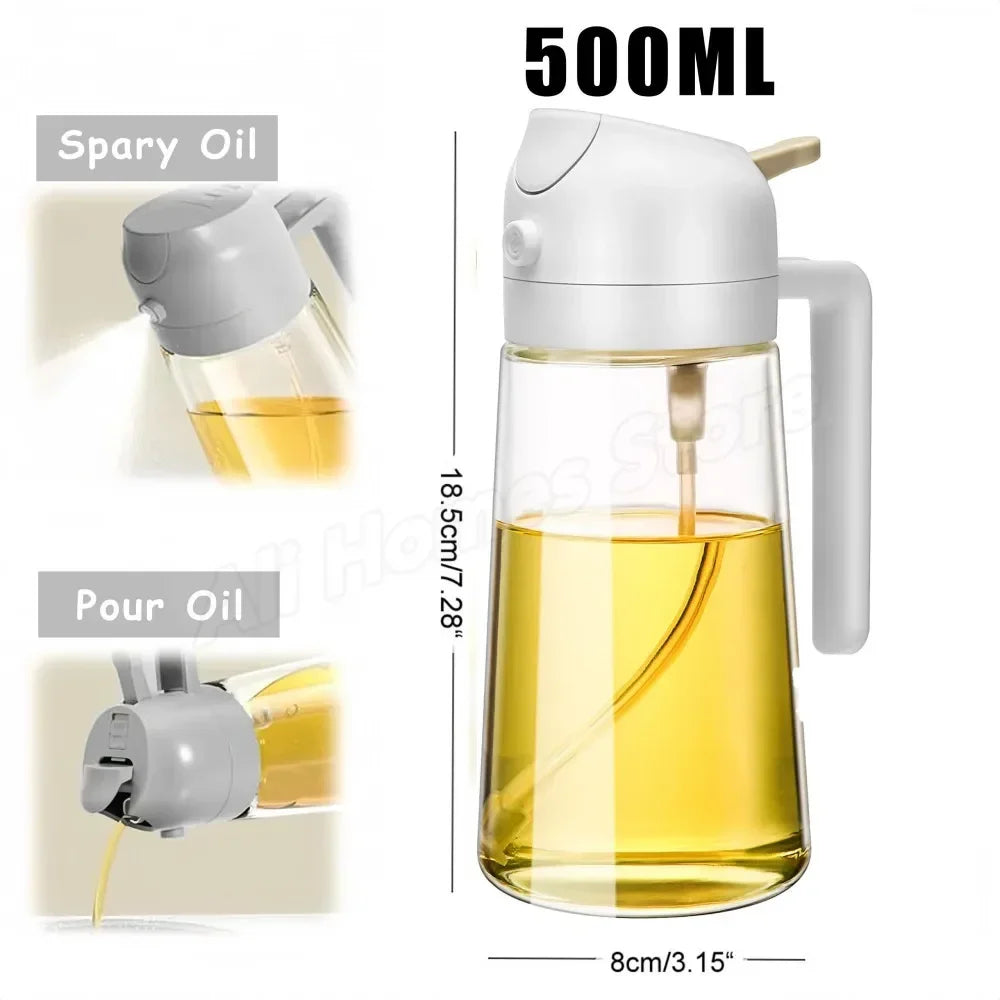"Electrochic™ 2In1 Olive Oil Dispenser – 500Ml Spray Bottle For Cooking & BBQ In Pakistan."
