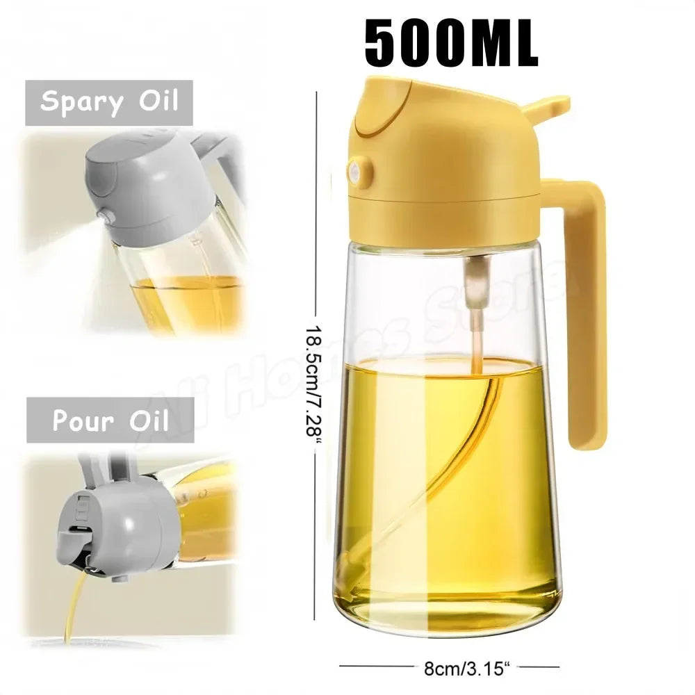"Electrochic™ 2In1 Olive Oil Dispenser – 500Ml Spray Bottle For Cooking & BBQ In Pakistan."