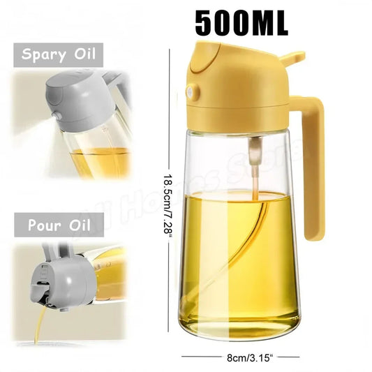 "Electrochic™ 2In1 Olive Oil Dispenser – 500Ml Spray Bottle For Cooking & BBQ In Pakistan."